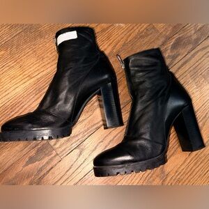 Zara Black Heeled Boots